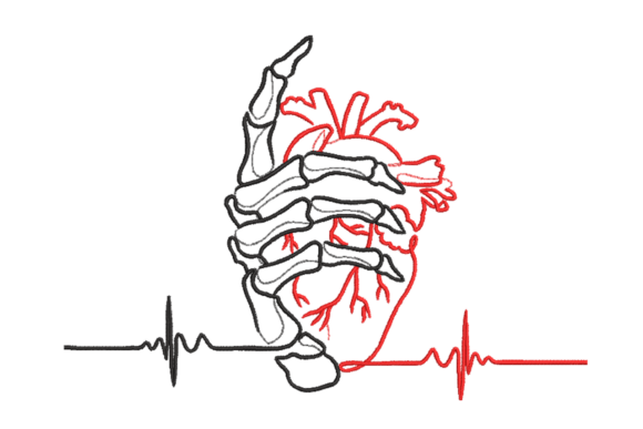 Anatomical Heart Skeleton Embroidery Review
