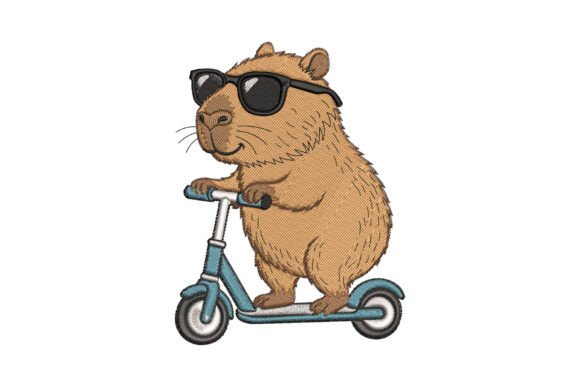 Capybara Scooter Embroidery Review