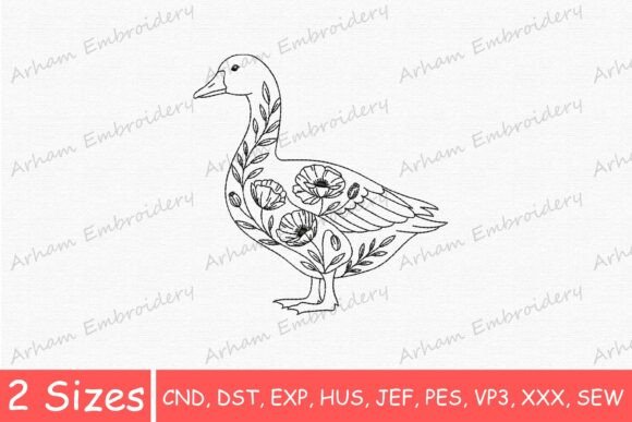Elegant Floral Duck Embroidery Review