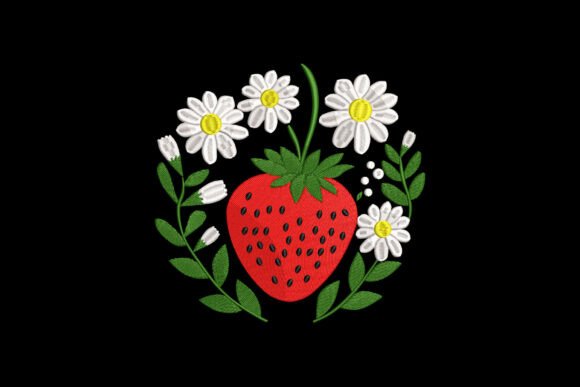 Floral Strawberry Embroidery Design Review