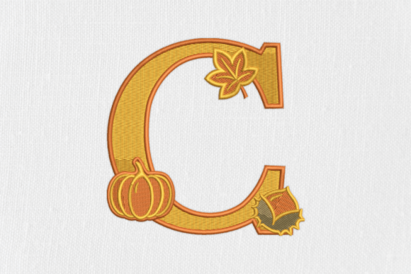 Letter C Autumn Monogram