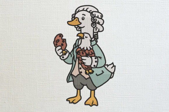 Patriotic Colonial Goose with Eagle Emb