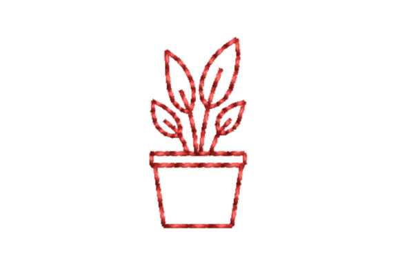 Plant Outline Redwork Review