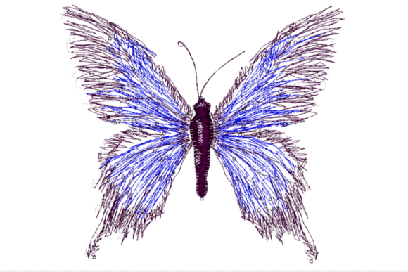 Sketch Style Butterfly Embroidery Review