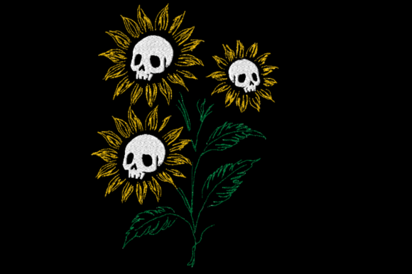 Skull Sunflowers Embroidery Review