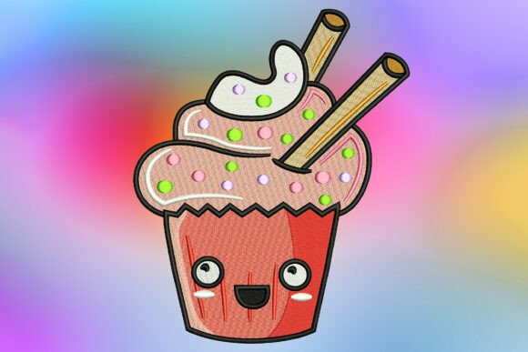 Sweet Strawberry Wafer Cupcake